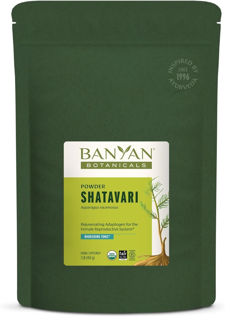 Banyan Botanicals Shatavari σκόνη – οργανικά σπαράγγια Racemosus Root powder – Rejuvenating Adaptogen Tonic που υποστηρίζει ένα υγιές αναπαραγωγικό σύστημα* – 1 lb. – Μη ΓΤΟ Βιώσιμα πηγάζει Vegan