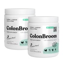 ColonBroom Psyllium Husk Fiber Powder, Strawberry, Gut Health, 100 Servings | Colon cleanse drink for bloating relief and regularity; vegan, gluten free, non-GMO, easy to mix, sugar free*