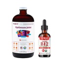 LIQUIDHEALTH Optimum Joint Liquid Supplement & Organic Methyl B12 5000mcg Vitamin Drops with Tart Cherry Juice for Immune Support, Bone & Joint Health, Naturl Energy Boost, Improved Focus & Memory
