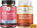 Χάπια G-Curve Butt and Breast Enhancer - Herbal Enhancer Μπορεί να υποστηρίξει το σώμα Γλυπτές καμπύλες και Turmeric Gummies για ενήλικες Ροδάκινο Γεύση - Επιπλέον δύναμη κοινή υποστήριξη Gummies
