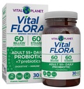 Vital Planet - Vital Flora Ενήλικες Πάνω από 50 Καθημερινή Προβιοτική 60 Δισεκατομμύρια CFU, 60 Diverse Strains, 7 Βιολογικά Πρεβιοτικά, Ανοσολογική Υποστήριξη, Αέριο, Πνευστική Υγεία Προβιοτικά για γυναίκες και άνδρες, 30 Κάψουλες
