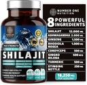 Cure Himalayan Shilajit για γυναίκες και άνδρες [50% Fulvic Acid] Καλύτερα από Resin με Ashwagandha, Ginseng, Turmeric, Gingko Biloba, Stinging Nattle, Cordyceps για να υποστηρίξει την ενέργεια και την ασυλία, 60 Caps