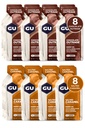 GU Energy Original Sports Nutrition Variety Pack: 8 Chocolate Outrage + 8 Salted Caramel (16 Packets Total)