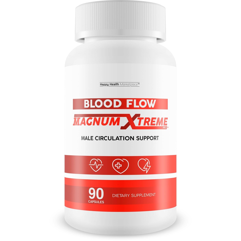 Blood Flow Magnum Xtreme Pro - Our Best Advanced Blood Flow Pills - Blood Circulation Pills - Mens Circulation Supplement for Healthy Blood Flow - Blood Circulation Supplements for Men Blood Flow Care