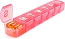 XL Weekly Pill Organizer 7 Day, MOLN HYMY Extra Large 1 Week Pill Dispenser Case, Daily Medicine Organizer to Hold Medication, Βιταμίνες, ιχθυέλαια και συμπλήρωμα (Pink