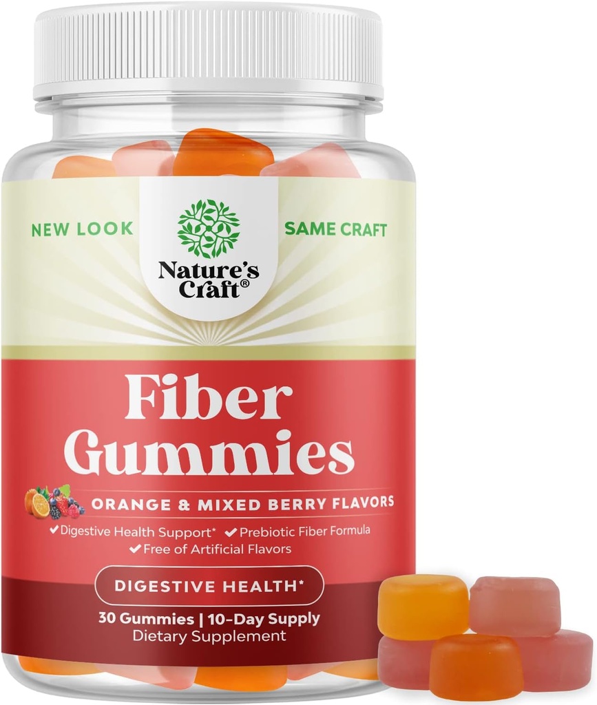 Νόστιμες προβιοτικές ίνες Gummies για ενήλικες - High Fiber Supplement Gummies Βιταμίνες για ενήλικες με προβιοτικό διαλυτό Chicory Root για Ανοσία και Digestive Υποστήριξη - Non GMO Vegan Halal 30 Count