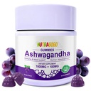 Ashwagandha Gummies & Vitamin D3 Gummies Organic Aswangdha Supplement for Improve Sleep, Stress Relief & Mood Calm (Grape Berry,Non-GMO, Gluten-Free & Sugar Free)-1 Pack