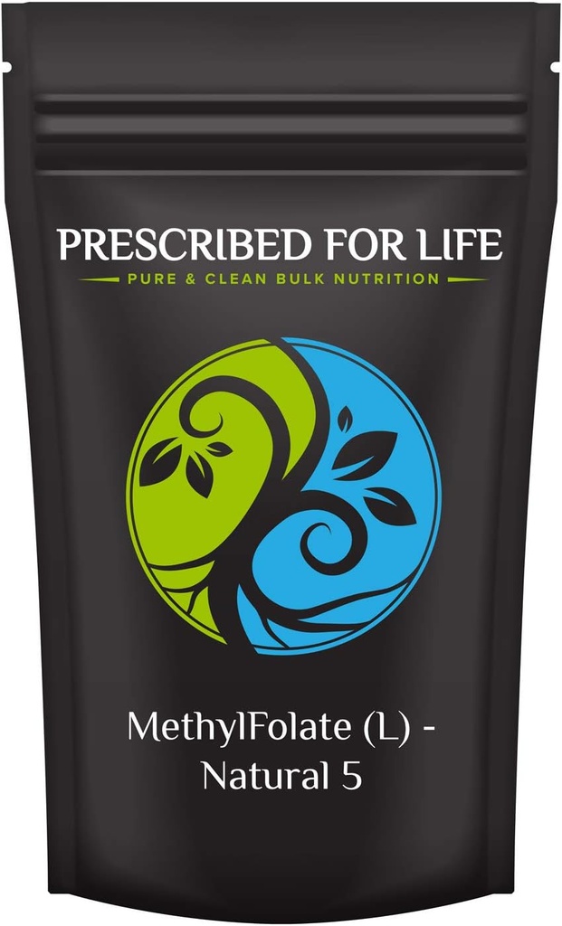 Prescribed For Life Methyl Folate Powder | Bioavailable Folic Acid to Support Brain Health | Pure Powdered Vitamin B9 Folate Supplement for Women & Men (0.5 oz / 14 g)