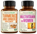 Turmeric συμπλήρωμα και Ginger Root κοινή υποστήριξη συμπλήρωμα & πλήρης πολυβιταμίνη για τις γυναίκες