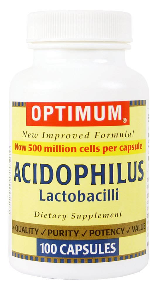 Optimum Acidophilus Lactobacilli Capses, 100 Count (πακέτο του 2)