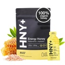 HNY+ Buzz Organic Honey Energy Gel with Electrolytes, Magnesium, Sea Salt, Potassium & Green Tea Caffeine, Workout Gels for Gym, Running & Hiking, Gluten Free & Vegan, 50mg Caffeine, 12 Pack