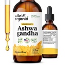 Wild & Organic Ashwagandha Liquid Drops - Calming Ashwagandha Root Extract for Relaxation - 1-Month Supply - Συμπληρώματα βοτάνων για γυναίκες και άνδρες - Vegan, Ζάχαρη & Αλκοόλ-ελεύθερο Βάμμα - 2 fl oz