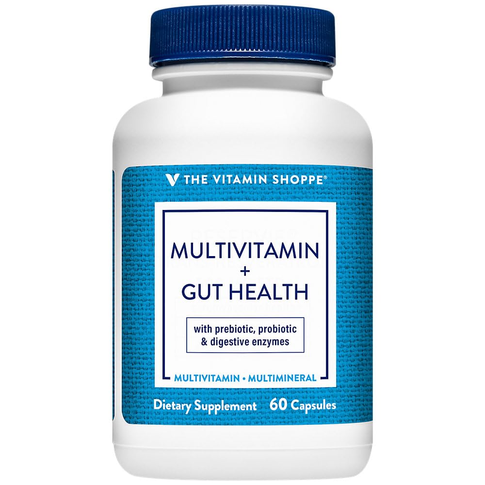 The Vitamin Shoppe Multivitamin + Gut Health a with Prebiotic, Probiotic, & Digestive Enzymes (60 Capsules)