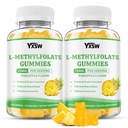 L-Methylfolate Gummies 15mg, Methylfolate Supplement, Folate Supplement for Support Mood, Brain Health, Immune System, Sugar Free, Pineapple Flavor, 120 Count