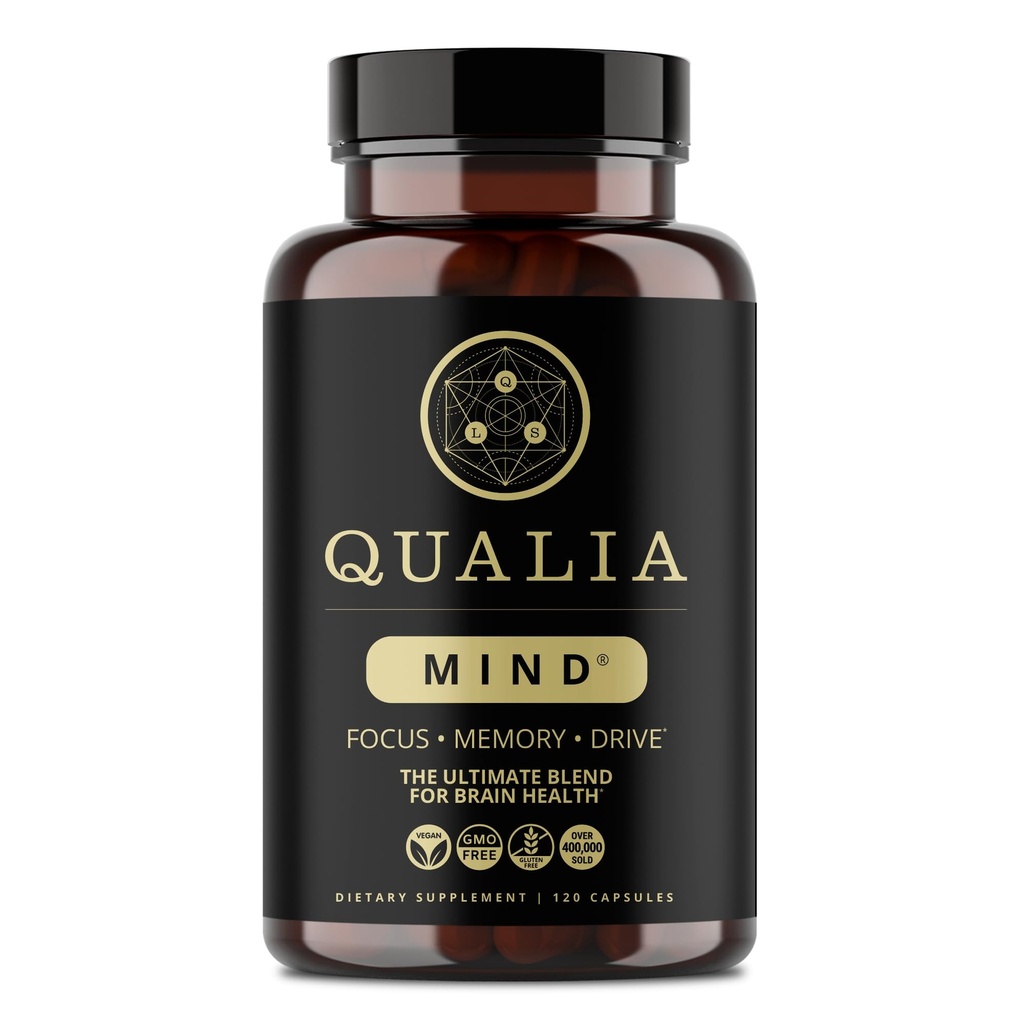 Qualia Life Sciences Qualia Mind | The Ultimate Blend for Brain Health* | Doctor-Formulated Nootropic to Fuel Focus & Concentration* | Supports Long Term Brain Health| Maintain Drive & Productivity