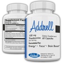 Addrell Energy Stimulant Pills- Natural Nootropic Brain Supplement Alternative Pill & Study Supplements Substitute to Elevate Mental Clarity for Women & Men OTC- 60 Mind Booster Capsules