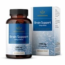 HERBAMAMA Brain Support Capsules - 1400mg Brain Support Supplement for Adults with Bacopa, Panax Ginseng and Ginkgo Biloba - Vegan, Non-GMO Focus Supplement, 100 Caps