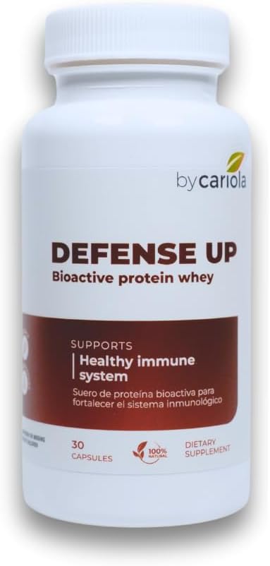 Defense Up Immune System Support Sup - Ανοσία Defense Booster - Βιοενεργή πρωτεΐνη Κάψουλες ορού γάλακτος - Ψευδάργυρος - Βιταμίνη D - Ανοσοσφαιρίνη - Φυσική Φόρμουλα - 30 Caps
