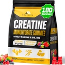 (180 Count) Creatine Monohydrate Gummies for Men & Women - Creatine Pre Workout Gummies for Muscle Builder, Muscle Strength, Recovery, Endurance, Energy, Creatine for Women & Men, Vegan, Mixed Berry