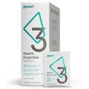 Puori P3 Health Essentials - Πολυβιταμίνες για άνδρες και γυναίκες - 30 Σερβιέτες - Ωμέγα 3, Βιταμίνη D, Μαγνήσιο, Ψευδάργυρος - Multi-Nutrient για εγκεφάλους και ενέργεια