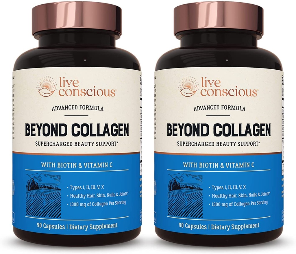 Live Conscius Beyond Collagen Multi Collagen Capses - Τύποι I, II, III, V & X 