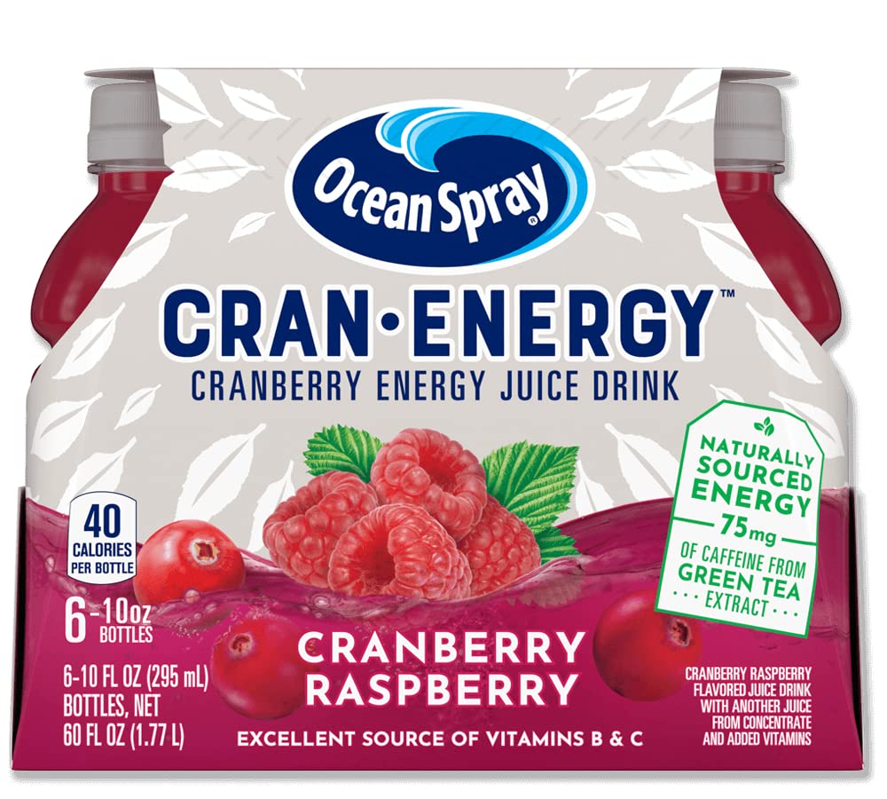 Ocean Spray Cran-Energy Cranberry Energy Juice Drink Raspberry - 4 CT