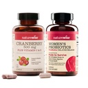 NatureWise [1] Cranberry Pills - Extract Equal to 12,500mg* - 60 Capsules[30-Day Supply] + [1] Probiotics for Women + Cranberry for PH & Urinary - 60 Capsules[60-Day Supply]