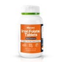 Iron & Folic Acid Supplement – Supports Red Blood Cell Production, Energy & Blood Health, Gentle Iron Formula for Men & Women, 60 Tablets