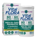 Vital Planet - Vital Flora Άνδρες Πάνω από 55 Daily Probiotic, 60 Billion CFU, Diverse Strains, Organic Prebiotics, Immune Support, Digestive Health Ράφιστα Σταθερά Προβιοτικά για Άνδρες, 60 Κάψουλες