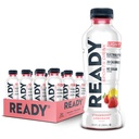 Ready Sports Drink Light, Strawberry Lemonade, 16.9 fl oz, 12 Pk | Naturally sweetened hydration drink with 4 electrolytes and B vitamins; 16.9 fl oz bottles for ages 8 and up