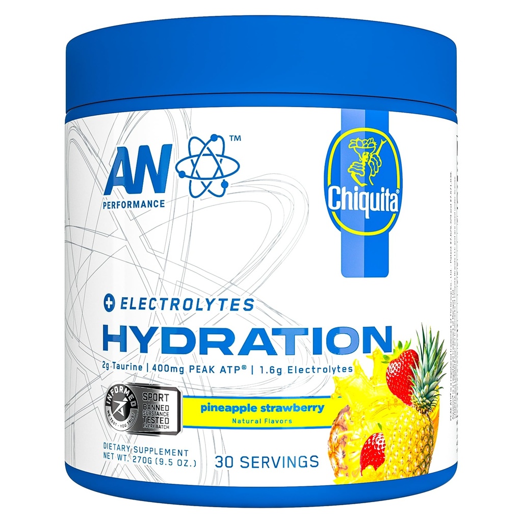 AN Performance Electrolyte Drink Mix | Zero Sugar Hydration Powder | Magnesium + Calcium + Potassium | Strawberry Pineapple | 30 Servings