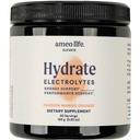 Ameo Life Hydrate Electrolyte Powder – Clean, No Sugar, Mineral-Rich Hydration Blend for Energy, Performance & Recovery - 30-Servings Passion Mango Orange
