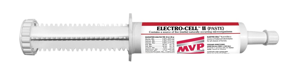 MVP Electro-Cell II Electrolyte Paste (2 dose tube) with probiotics for Horses