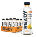 Ready® Sports Drink Light – The Ultimate Low-Calorie Hydration Drink with 4 Different Electrolytes – No Added Sugars – Naturally Sweetened & Flavored – Mango Lemonade,16.9 oz (12-Pack)