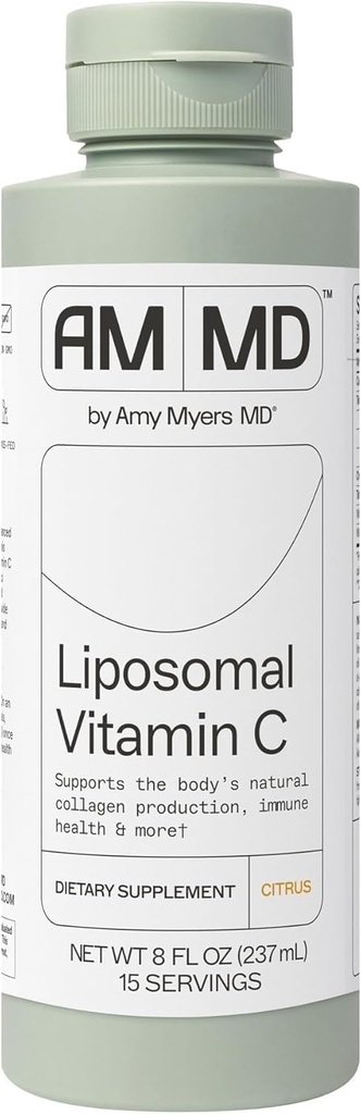 Amy Myers MD Liposomal Vitamin C - Non-GMO High-Absorption Supplement for Immune Support & Collagen Production - Gluten-Free, Non-Dairy & Non-Soy - 8 Fl Oz