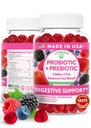 Lunakai USA Made Prebiotic + Probiotic Gummies for Women and Men - High Potency 5 Billion CFUs with Fibers - Non-GMO Gut Health Support 60ct