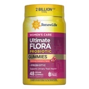 Renew Life Women's Care Cherry Prebiotic and Probiotic Gummies, Digestive, Urinary Tract and Immune Health, B. Coagulans and B. Subtilis, Dairy, Soy and gluten-free, 2 Billion CFU 48 Count