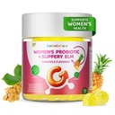 Probiotics for Women,Vaginal Probiotics Gummies for Digestive Health Feminine PH Balance,Gut Health Supplements with Slippery Elm & Prebiotics-60 Count