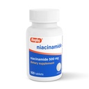 Rugby Niacinamide 500 mg Tablets, Gluten-Free Dietary Supplement for Adults, Supports Overall Health, No Artificial Flavors - 100 Count (Pack of 1)