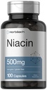 Horbäach Niacin | Vitamin B3 500mg | 100 Capsules | with Flushing | Non-GMO, and Gluten Free Supplement