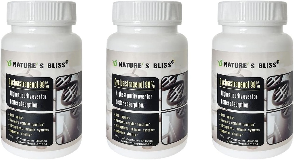 Nature'sbliss Stomach Acid Protected & Super-Absorption Cycloastragenol 99%, 5mg, 90caps