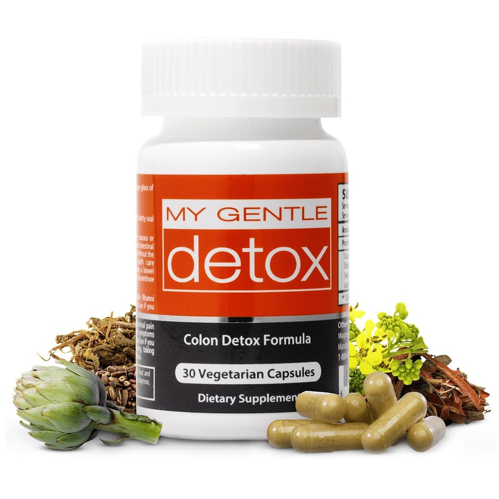 Herbal Nitro My Gentle Detox - Απαλή δυσκοιλιότητα Ανακούφιση για γυναίκες & άνδρες - Πάρτε το βράδυ, Poop την επόμενη ημέρα - 100% Natural Colon Detox συμπλήρωμα για λιγότερο Bloating, αέριο, δυσφορία (30 Ct)