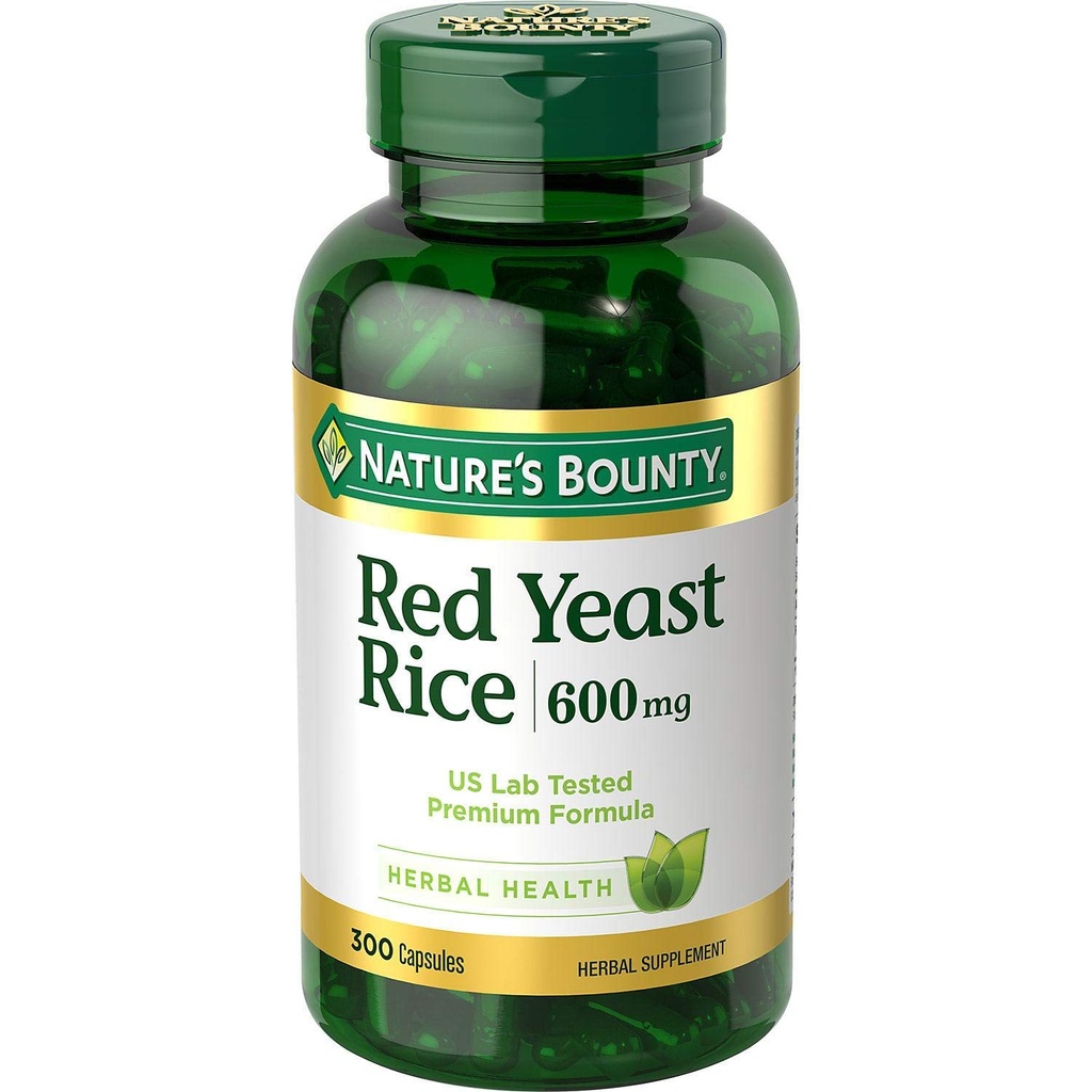 Nature's Bounty Red Yeast Rice 600 mg Κάψουλες 250 ea (πακέτο του 2)