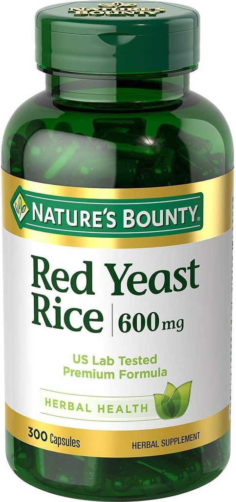 Nature's Bounty Red Yeast Rice 600 mg Κάψουλες 250 ea (πακέτο του 2)