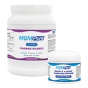 KALA HEALTH MSMPure Coarse Flakes 2.2 lb and Muscle & Joint Cream 2oz Bundle