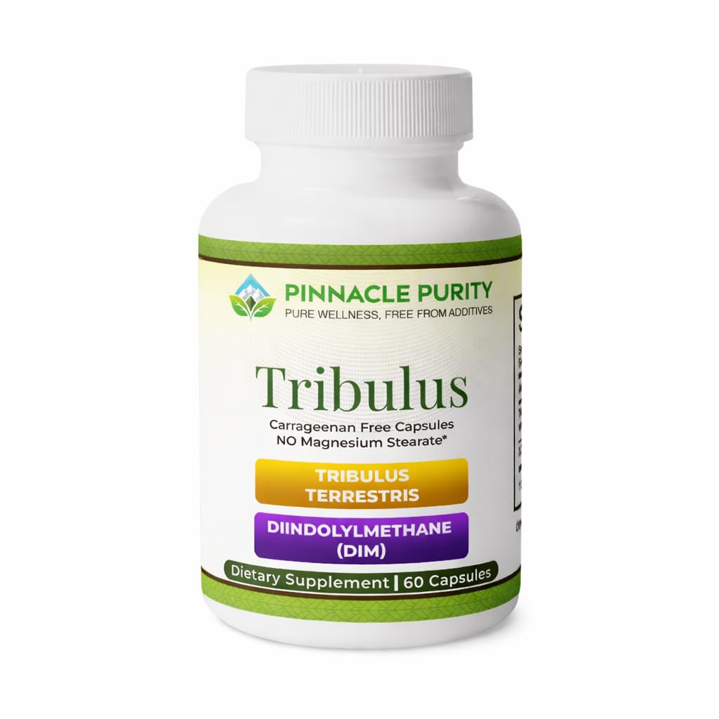 Tribulus Terrestris and Dim Supplement for Men and Women, 60 Vegetarian Capsules, 30 Day Supply, Supports Healthy Hormone Balance, Workout Recovery, and Daily Vitality, Made in USA