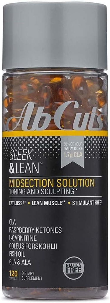 Sleek and Lean - 120 Easy-to-Swallow Softgels - CLA συμπλήρωμα, ιχθυέλαιο, λάδι λιναρόσπορου, L-καρνιτίνη - βοηθά στην αύξηση της προσφοράς αντιοξειδωτικών