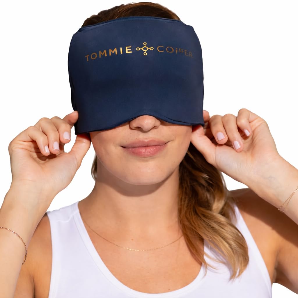 Tommie Copper BetterICE Migraine Relief Cap – Cold Compression Head Wrap, Cooling Gel Ice Hat Mask, Soft Flexible Odorless Gel for Headache, Tension, Stress & Hangover Relief, One Size