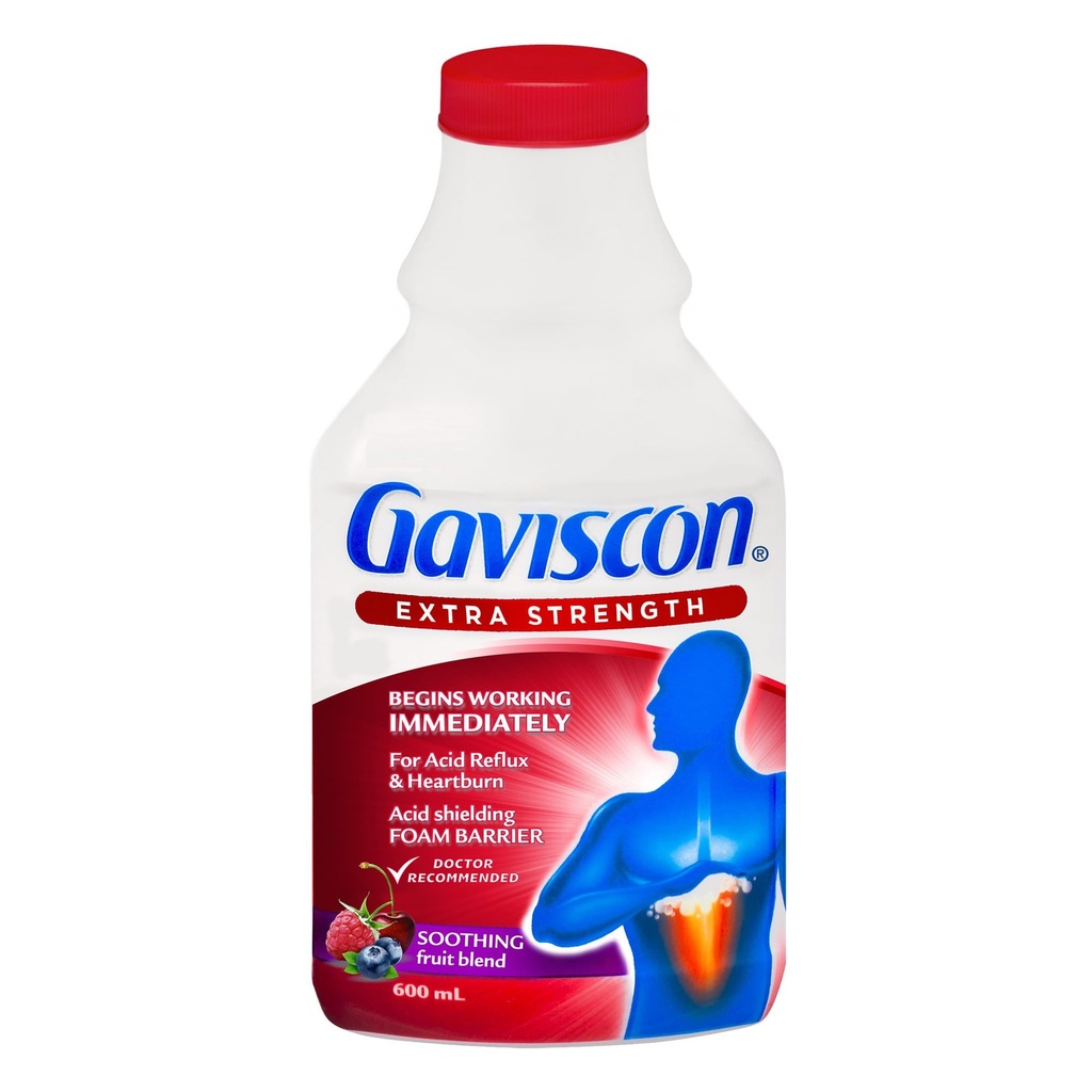 Gaviscon Heartburn Relief, Extra Strength Liquid Fruit 600 ml
