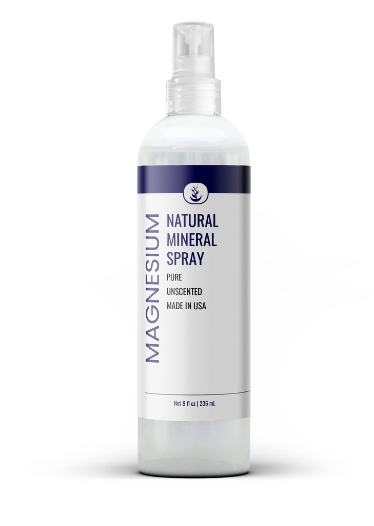 Pure Original Ingredients Magnesium Oil Spray (8 fl oz) Pure & Unscented, Made in USA